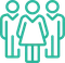 Icon of three people standing together.